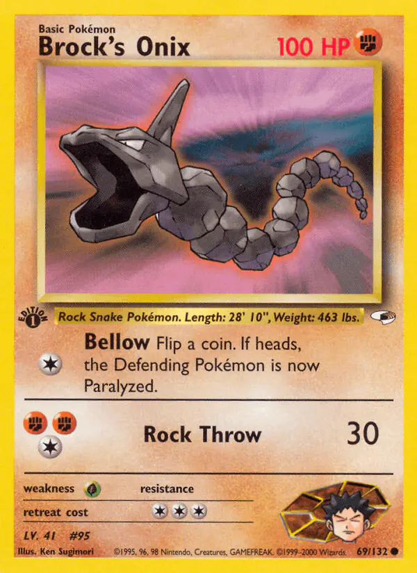 Carta Brock's Onix 69/132 de Gym Heroes