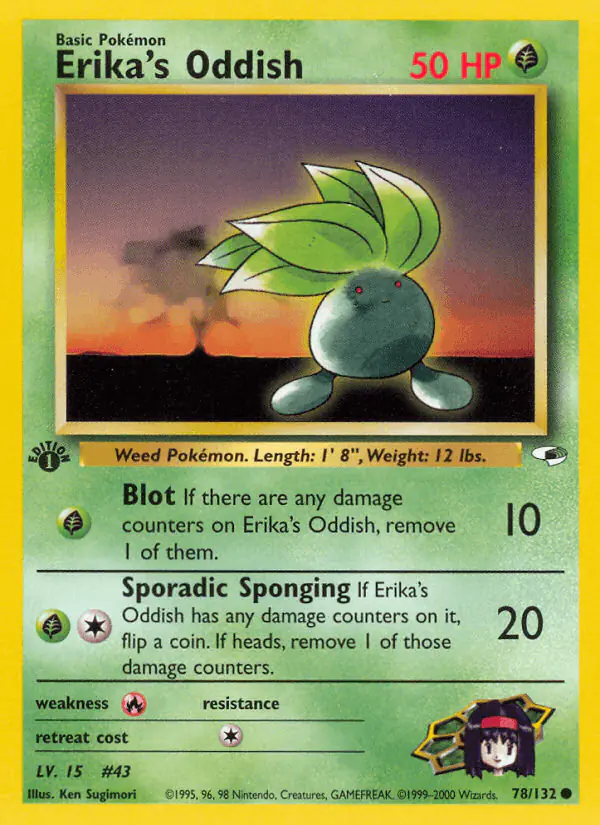 Carta Erika's Oddish 78/132 de Gym Heroes