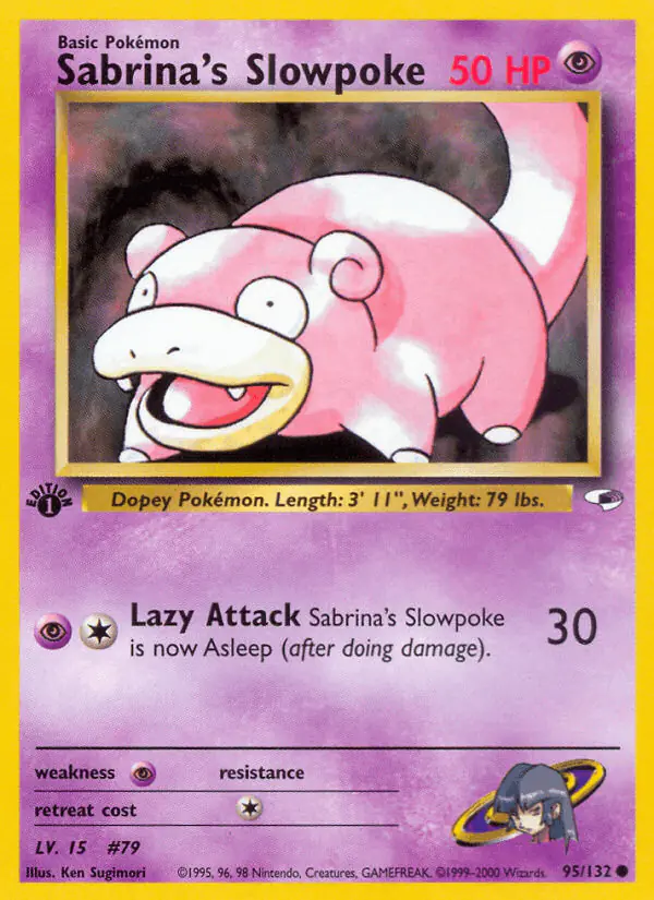 Carta Sabrina's Slowpoke 95/132 de Gym Heroes
