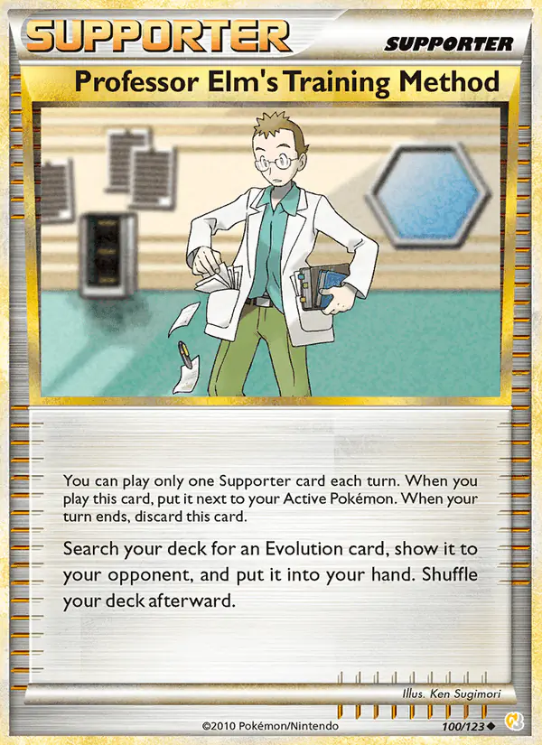 Carta Professor Elm's Training Method 100/123 de HeartGold SoulSilver