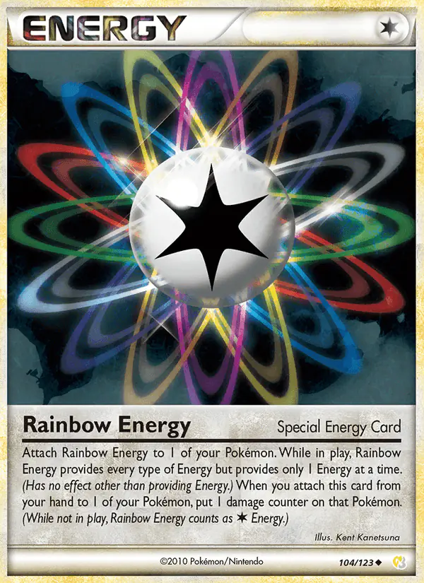 Carta Rainbow Energy 104/123 de HeartGold SoulSilver