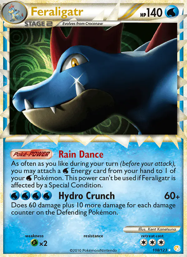Carta Feraligatr 108/123 de HeartGold SoulSilver