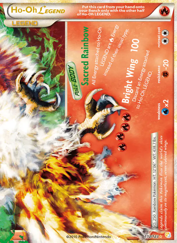 Carta Ho-Oh LEGEND 112/123 de HeartGold SoulSilver