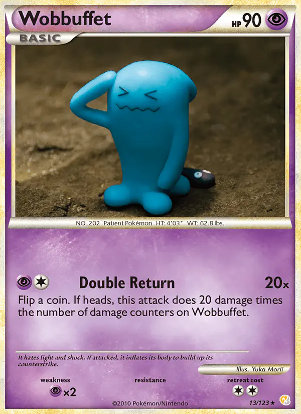 Carta Wobbuffet 13/123 de HeartGold SoulSilver