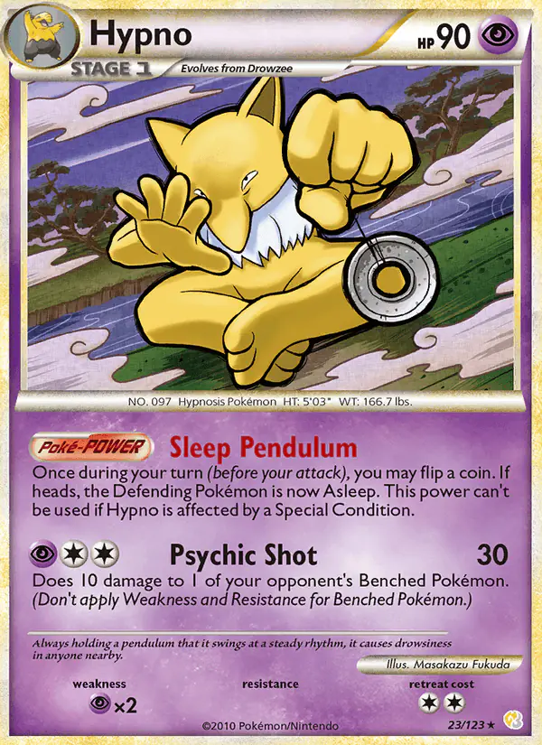 Carta Hypno 23/123 de HeartGold SoulSilver