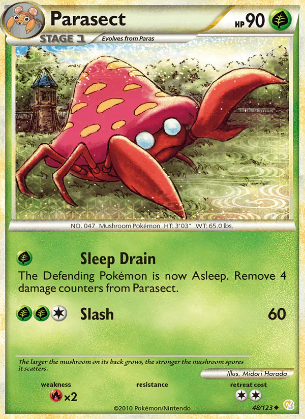 Carta Parasect 48/123 de HeartGold SoulSilver