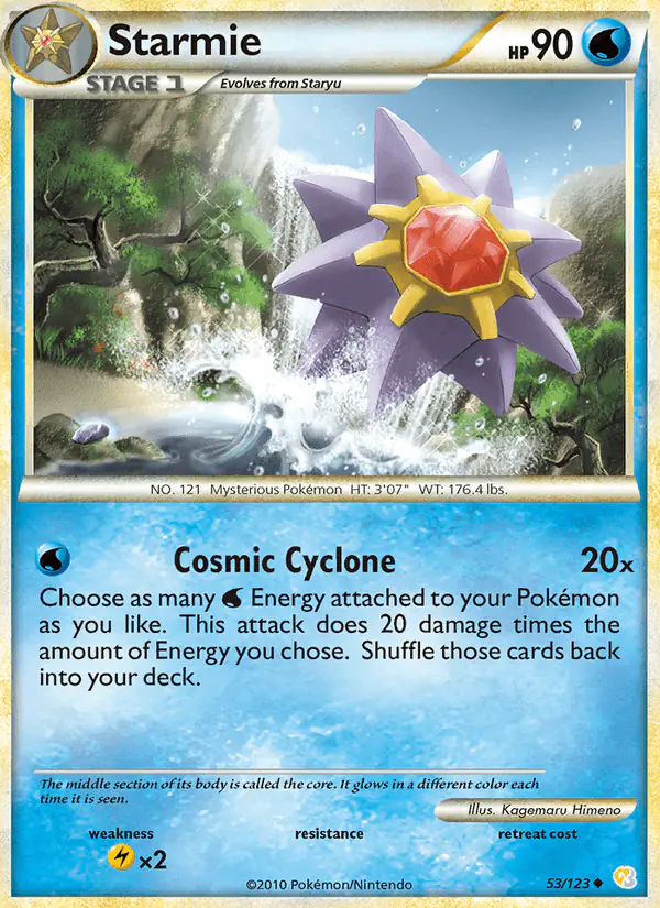 Carta Starmie 53/123 de HeartGold SoulSilver
