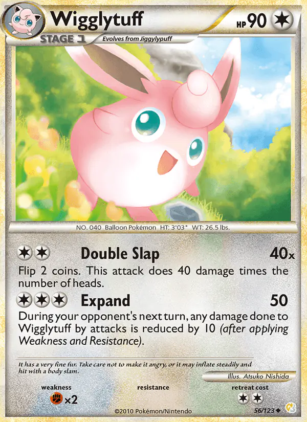 Carta Wigglytuff 56/123 de HeartGold SoulSilver
