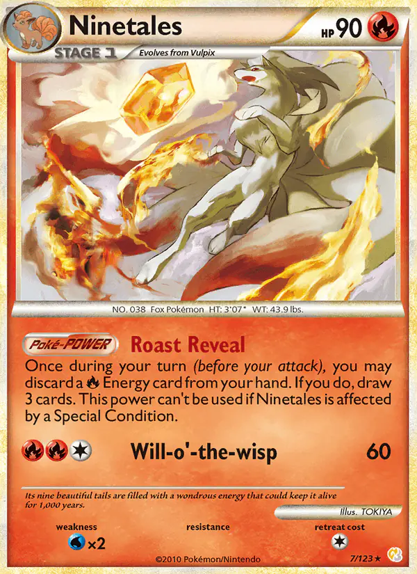 Carta Ninetales 7/123 de HeartGold SoulSilver