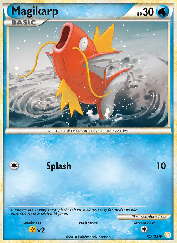 Carta Magikarp 72/123 de HeartGold SoulSilver