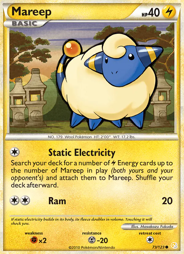 Carta Mareep 73/123 de HeartGold SoulSilver