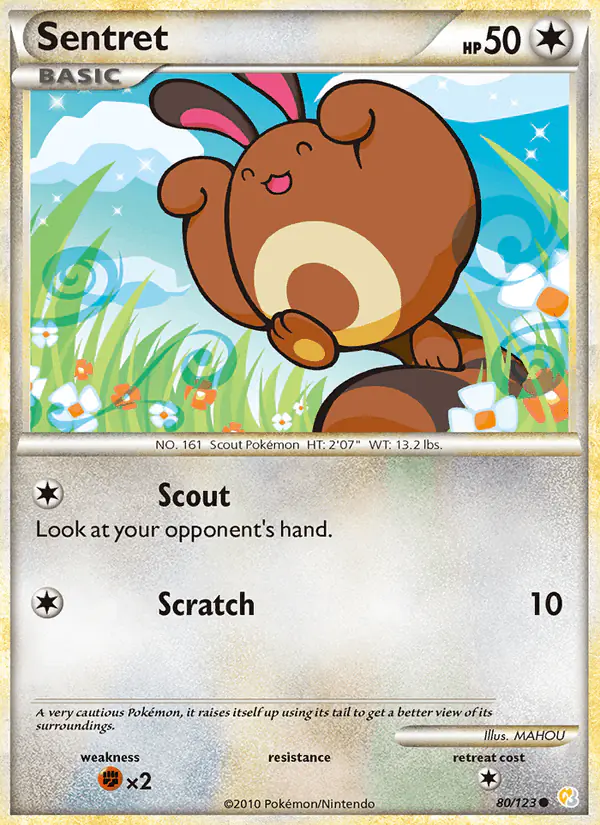Carta Sentret 80/123 de HeartGold SoulSilver