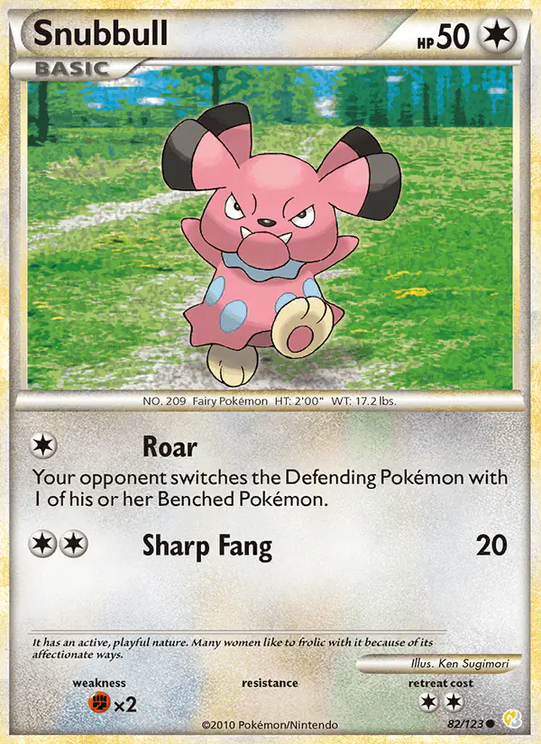 Carta Snubbull 82/123 de HeartGold SoulSilver