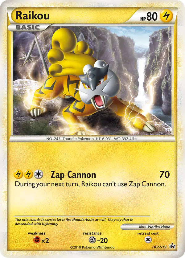 Carta Raikou HGSS19 de HGSS Black Star Promos