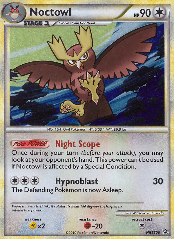 Carta Noctowl HGSS06 de HGSS Black Star Promos
