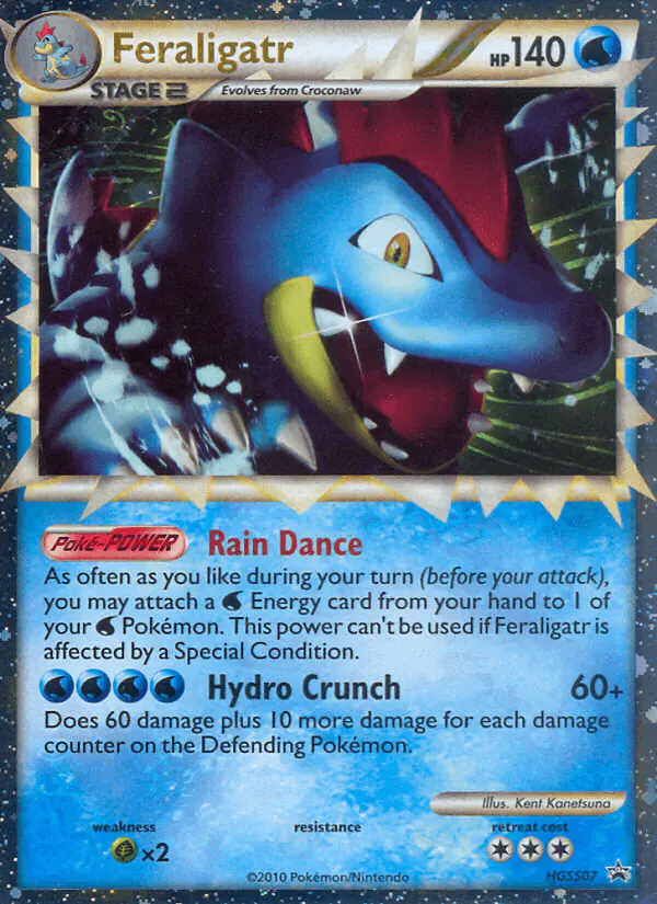 Carta Feraligatr HGSS07 de HGSS Black Star Promos