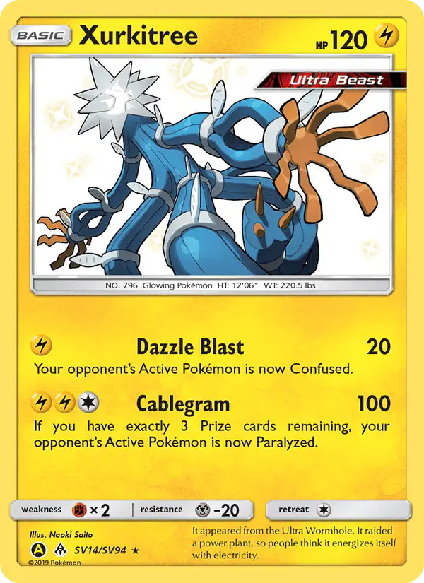 Carta Xurkitree SV14 de Hidden Fates Shiny Vault