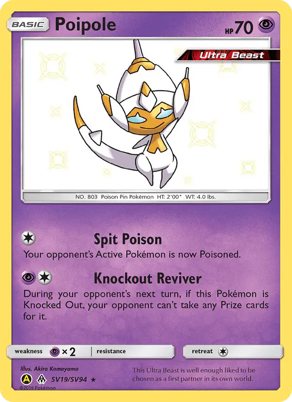 Carta Poipole SV19 de Hidden Fates Shiny Vault