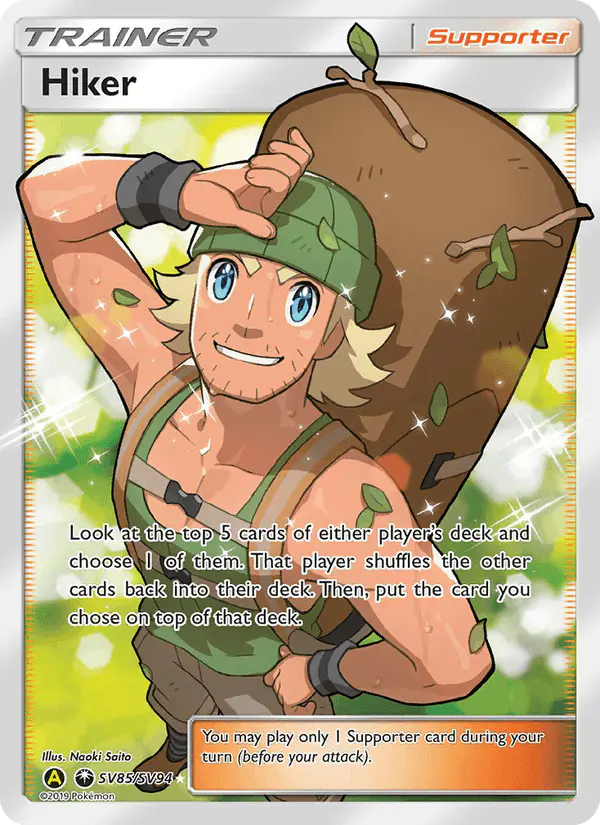 Carta Hiker SV85 de Hidden Fates Shiny Vault