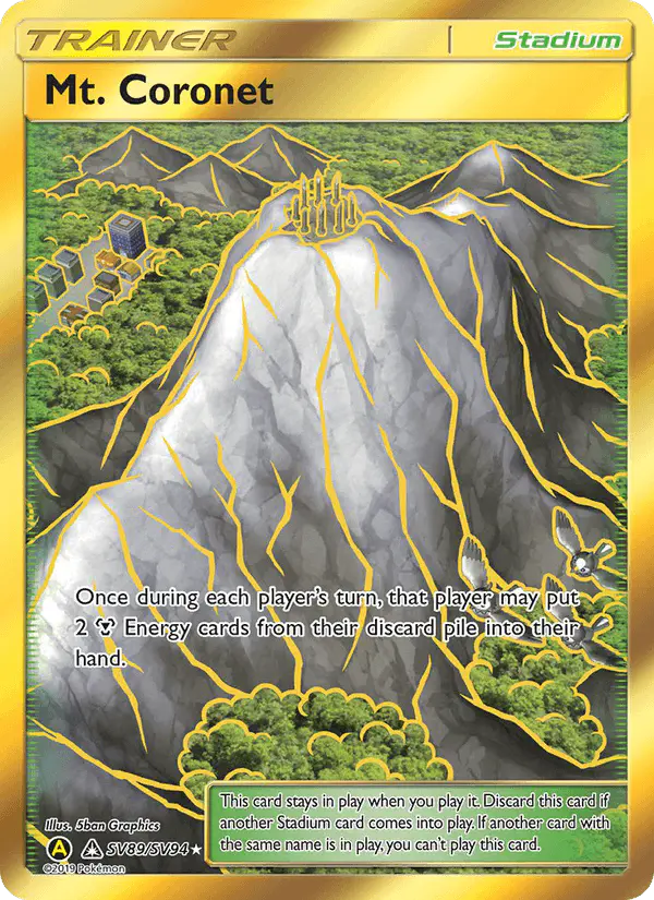 Carta Mt. Coronet SV89 de Hidden Fates Shiny Vault