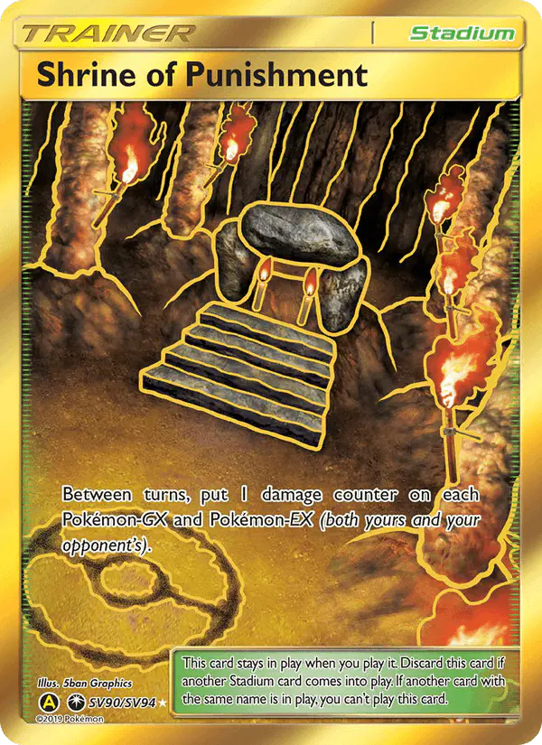 Carta Shrine of Punishment SV90 de Hidden Fates Shiny Vault