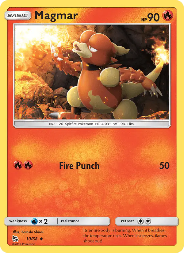 Carta Magmar 10/68 de Hidden Fates