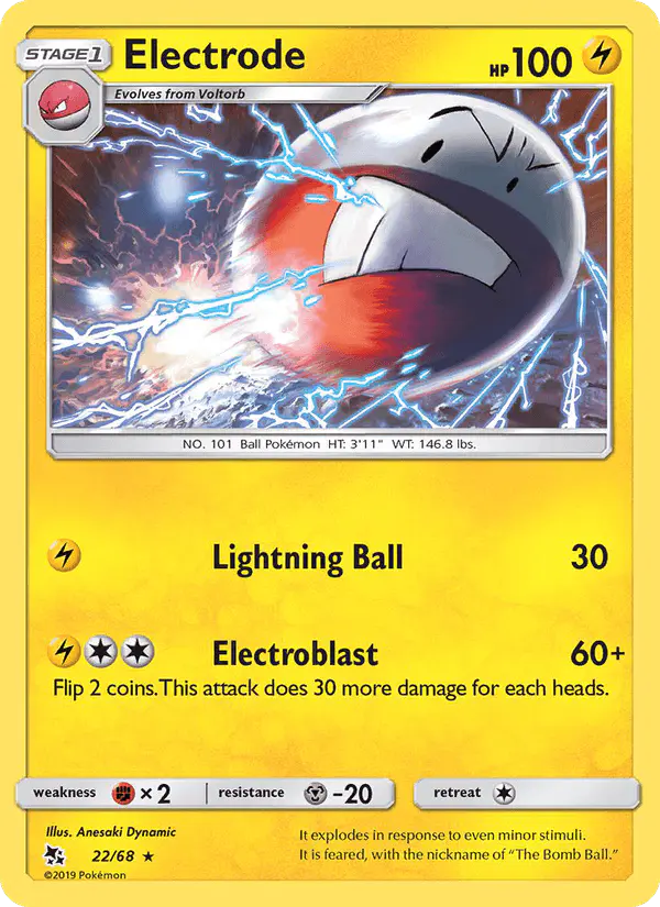 Carta Electrode 22/68 de Hidden Fates