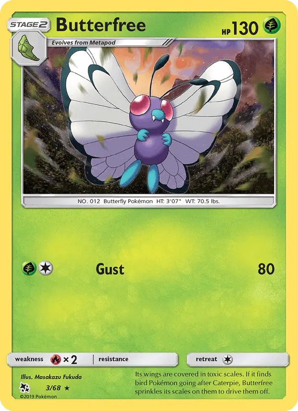 Carta Butterfree 3/68 de Hidden Fates