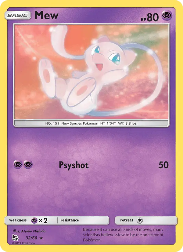 Carta Mew 32/68 de Hidden Fates