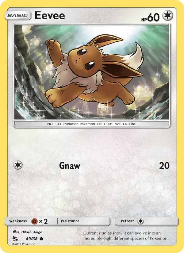Carta Eevee 49/68 de Hidden Fates
