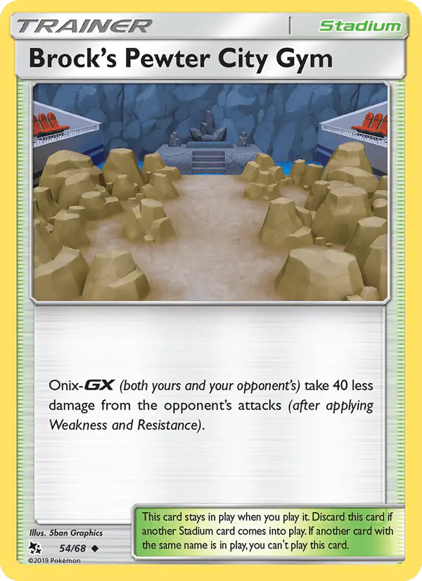 Carta Brock’s Pewter City Gym 54/68 de Hidden Fates