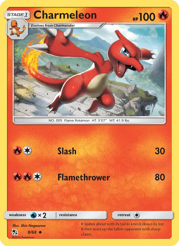 Carta Charmeleon 8/68 de Hidden Fates