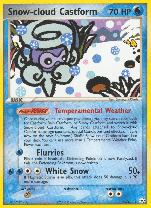 Carta Snow-cloud Castform 25/101 de Hidden Legends