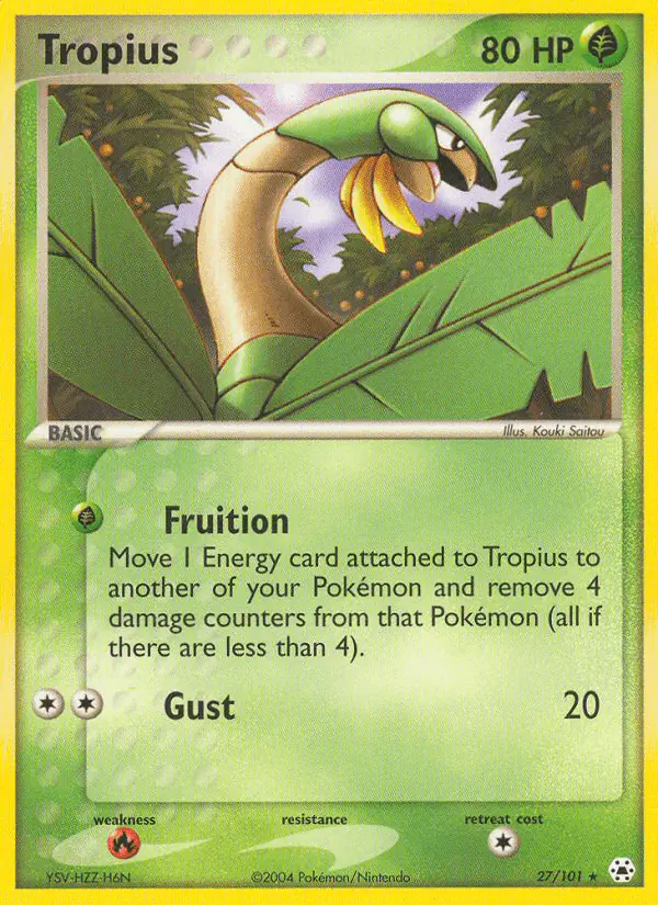 Carta Tropius 27/101 de Hidden Legends