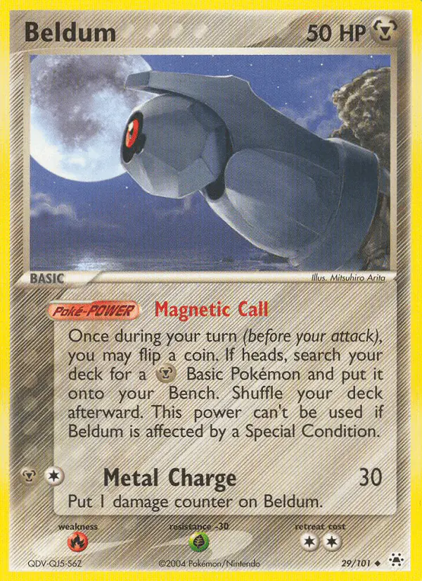 Carta Beldum 29/101 de Hidden Legends