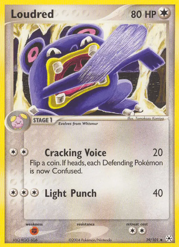 Carta Loudred 39/101 de Hidden Legends
