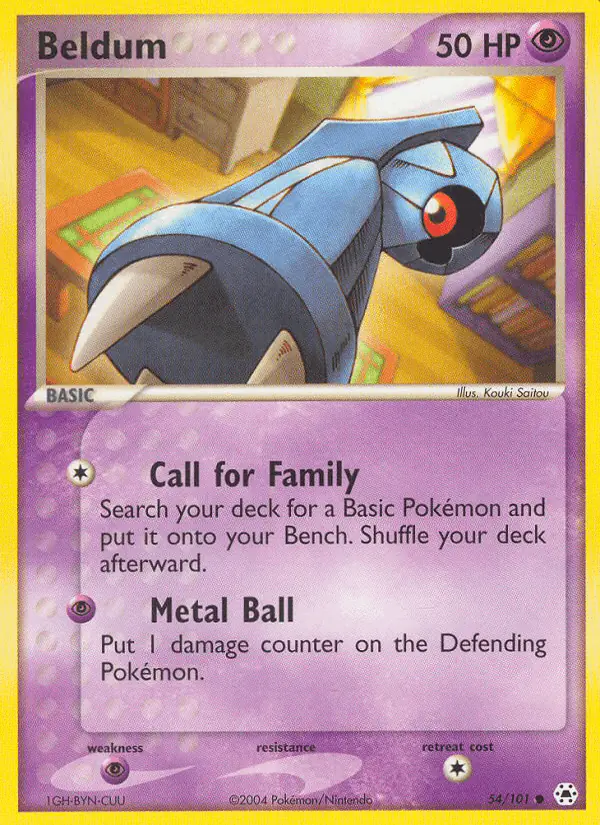 Carta Beldum 54/101 de Hidden Legends