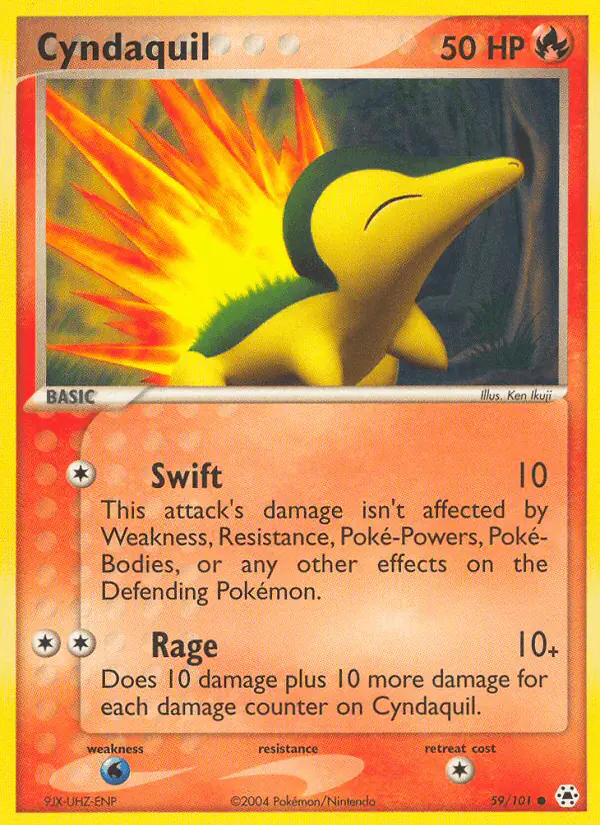 Carta Cyndaquil 59/101 de Hidden Legends
