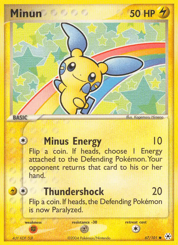 Carta Minun 67/101 de Hidden Legends