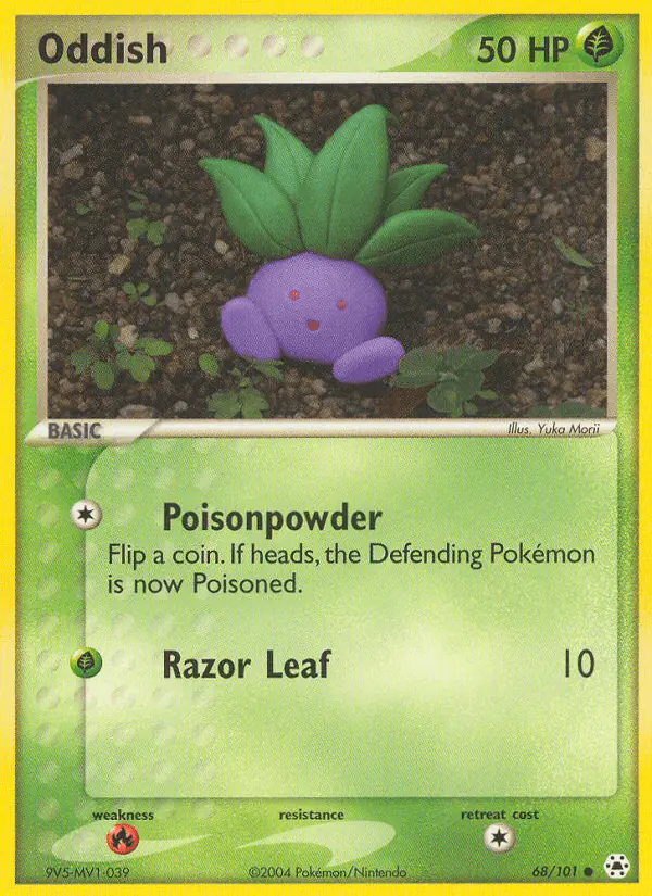 Carta Oddish 68/101 de Hidden Legends
