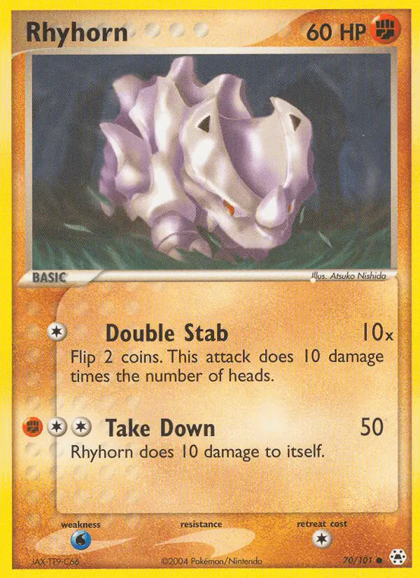 Carta Rhyhorn 70/101 de Hidden Legends