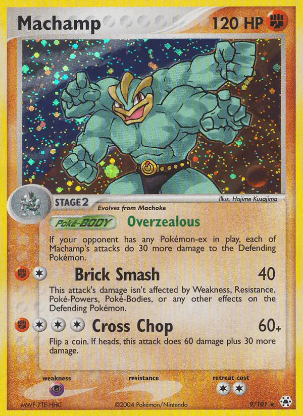 Carta Machamp 9/101 de Hidden Legends