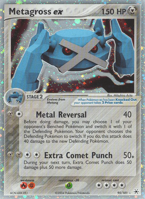 Carta Metagross ex 95/101 de Hidden Legends