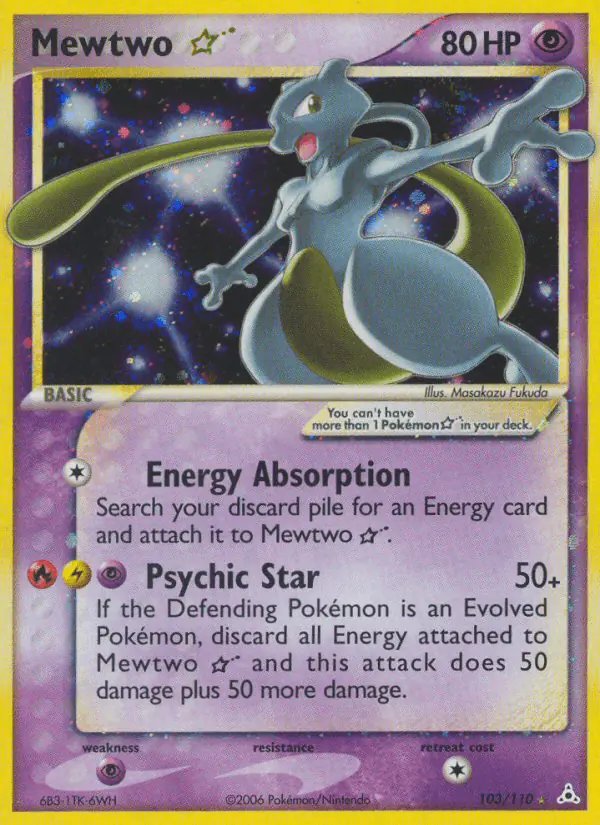 Carta Mewtwo Star 103/110 de Holon Phantoms