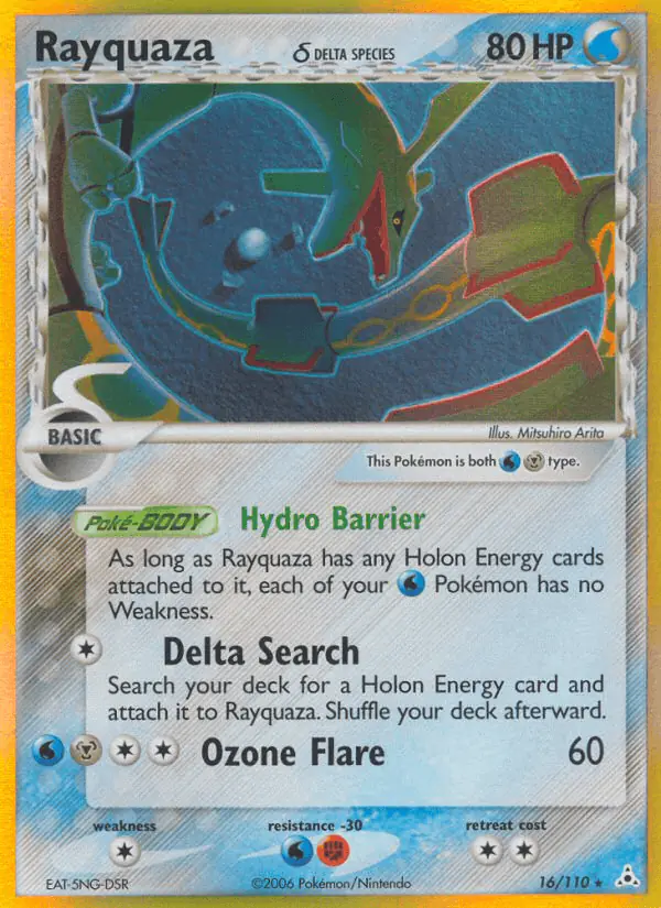 Carta Rayquaza δ 16/110 de Holon Phantoms