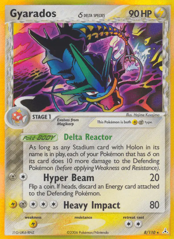 Carta Gyarados δ 8/110 de Holon Phantoms