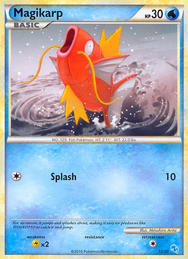 Carta Magikarp 12/30 de HS trainer Kit (Gyarados)
