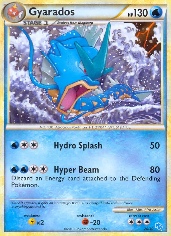 Carta Gyarados 20/30 de HS trainer Kit (Gyarados)