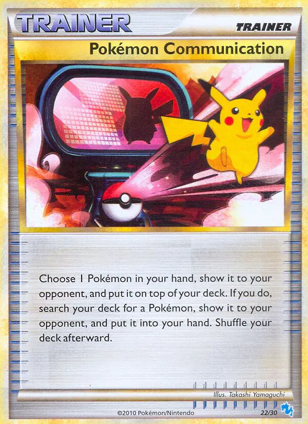 Carta Pokémon Communication 22/30 de HS trainer Kit (Gyarados)