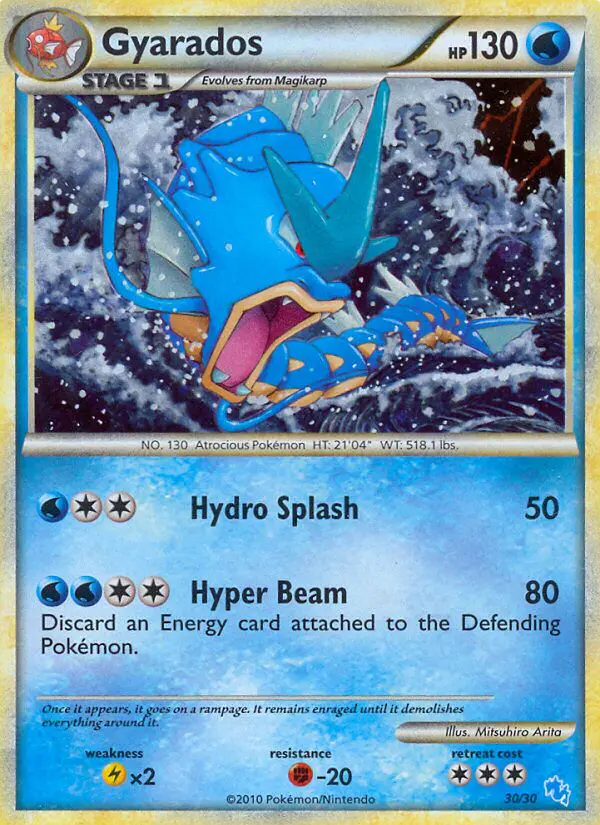 Carta Gyarados 30/30 de HS trainer Kit (Gyarados)
